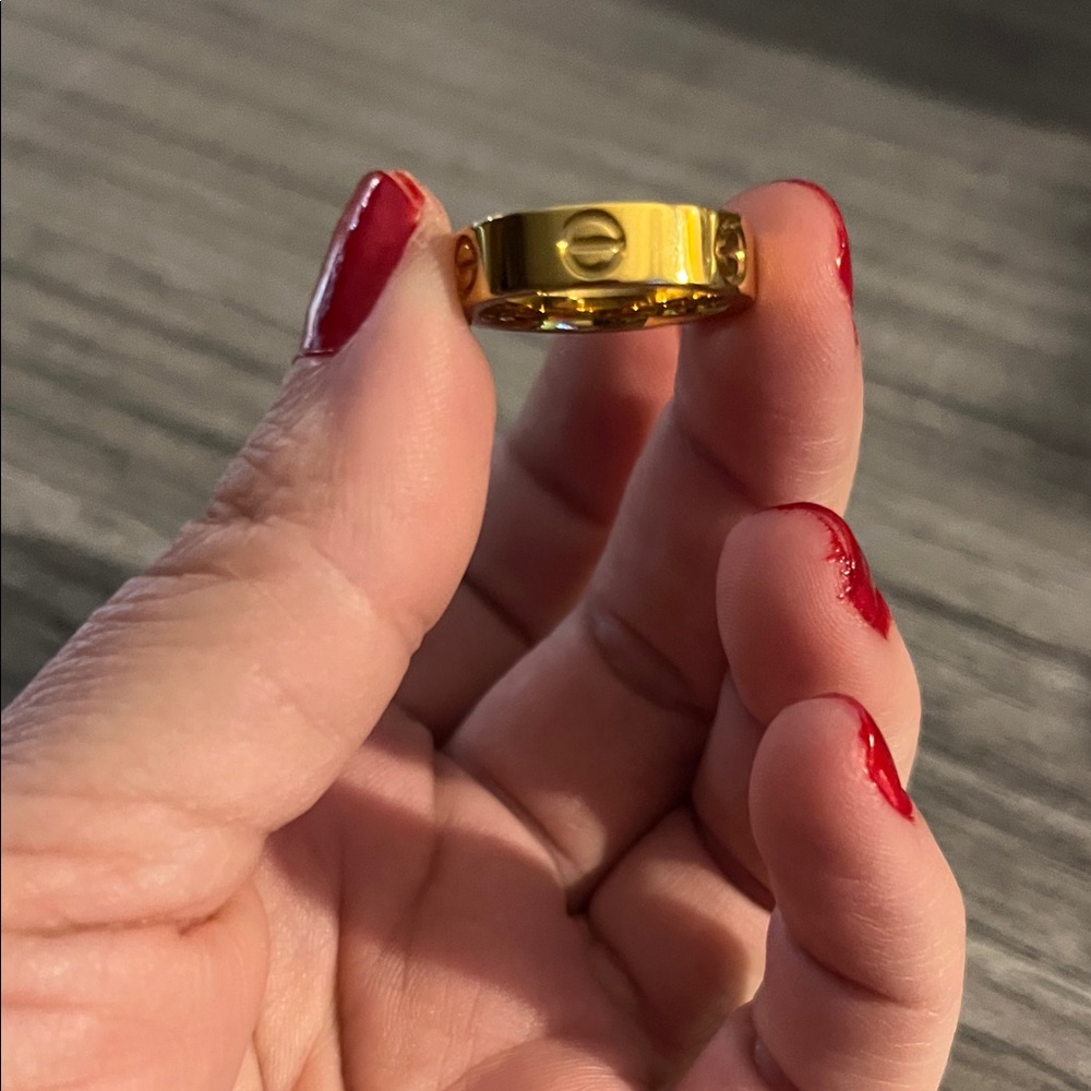 Gold Ring with Engraved Design